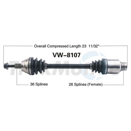 SURTRACK AXLE Cv Axle Shaft, Vw-8107 VW-8107